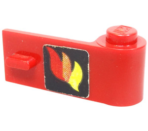 LEGO Red Door 1 x 3 x 1 Right with Fire Logo Sticker (3821)