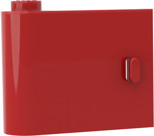 LEGO Red Door 1 x 3 x 2 Left with Solid Hinge (3189)