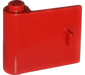 LEGO Red Door 1 x 3 x 2 Left with Thin Handle