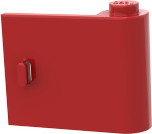 LEGO Red Door 1 x 3 x 2 Right with Solid Hinge (3188)