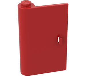 LEGO Red Door 1 x 3 x 4 Left with Solid Hinge (445 / 3193)