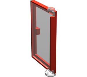 LEGO Red Door 1 x 4 x 5 Left with Undetermined Glass