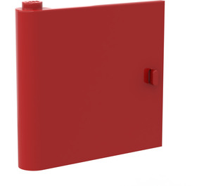 LEGO Red Door 1 x 5 x 4 Left with Thick Handle (3195)