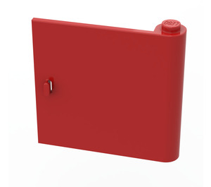 LEGO Rojo Puerta 1 x 5 x 4 Derecha con mango grueso (3194)