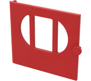 LEGO Rojo Puerta 1 x 6 x 5 Fabuland con 3 Windows