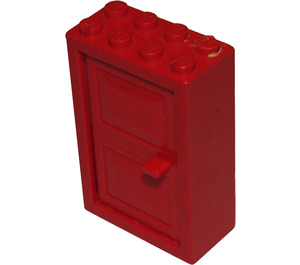 LEGO rot Tür 2 x 4 x 5 Rahmen mit rot Tür