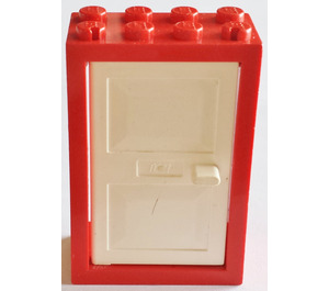 LEGO Rosso Door 2 x 4 x 5 Frame with White Door