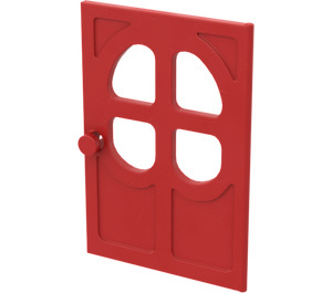LEGO Red Door 2 x 6 x 7 with Four Panes (4072)
