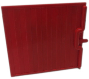 LEGO Red Door 6.5 x 5 Sliding with Vertical Lines Type 1 (4511)