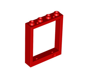 LEGO Rood Deur Kader 1 x 4 x 4 (Lift) (6154 / 40527)