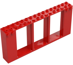 LEGO Rood Deur Kader 2 x 16 x 6 (35103)