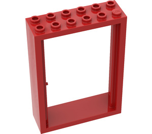 LEGO Red Door Frame 2 x 6 x 7  (4071)