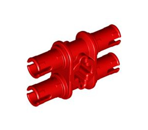 LEGO Red Double Pin with Perpendicular Axlehole (32138 / 65098)