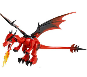 LEGO Červená Dragon with Red Head