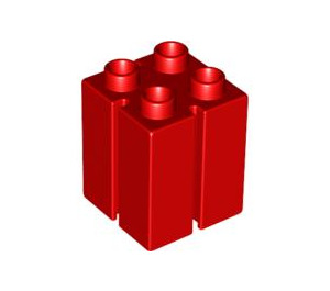 LEGO Red Duplo 2 x 2 x 2 with Slits (41978)