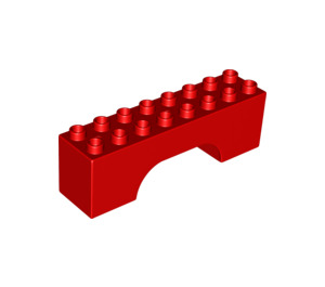 LEGO Red Duplo Arch Brick 2 x 8 x 2 (18652)