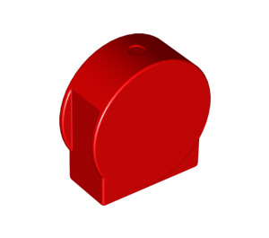 LEGO Red Duplo Brick 1 x 3 x 2 with Round Top with Cutout Sides (14222)