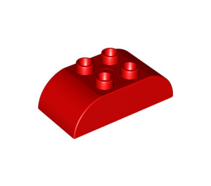 LEGO rouge Duplo Brique 2 x 4 avec Incurvé Sides (98223)
