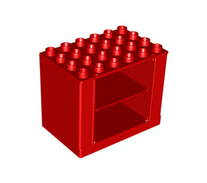 LEGO Red Duplo Cabinet 4 x 6 x 4 (10502 / 31371)