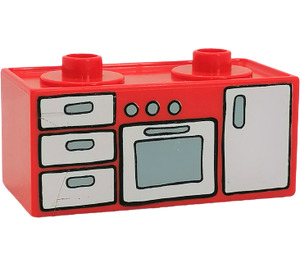 LEGO Red Duplo Cooker with Drawers (4907)