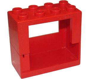 LEGO Red Duplo Door Frame 2 x 4 x 3 for Half Door
