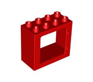 LEGO rouge Duplo Porte Cadre 2 x 4 x 3 avec rebord plat (61649)
