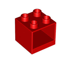 LEGO Red Duplo Drawer 2 x 2 x 28.8 (4890)