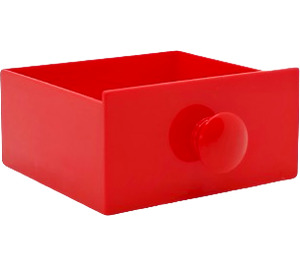 LEGO Red Duplo Drawer (Round Handle) (31323)