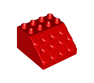 LEGO Red Duplo Slope 4 x 4 x 2 (18814)