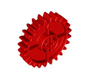 LEGO Red Duplo Technic Gear 4 x 4 (24 Teeth) (6529)