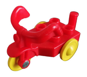 LEGO Red Duplo Tricycle with yellow wheels (31189)