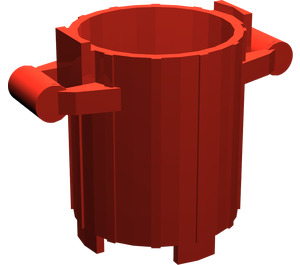 LEGO Red Dustbin with 2 Lid Holders (2439)