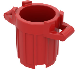 LEGO Red Dustbin with 4 Lid Holders (28967 / 92926)