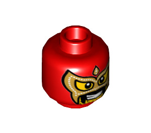 LEGO rot El Macho Wrestler Minifigure Kopf (Einbau-Vollbolzen) (3626 / 17033)