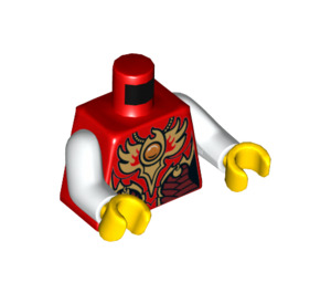 LEGO Rød Eris Minifigur Overkropp (973 / 76382)