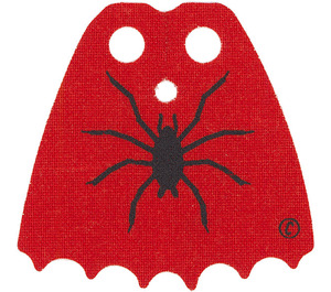 LEGO Red Fabric Scalloped Cape with Spider