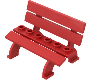 LEGO Rød Fabuland Bench Sæde (2041)