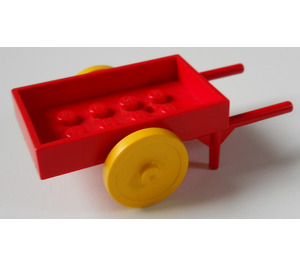 LEGO Rood Fabuland Wheelbarrow (2 Wielen)