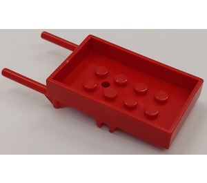 LEGO Rood Fabuland Wheelbarrow (2 Wielen) - Kader