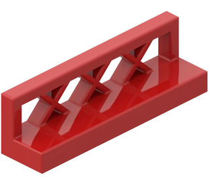 LEGO Rood Schutting 1 x 4 x 1 Lattice (3633)