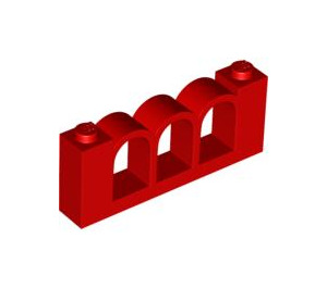 LEGO rouge Clôture 1 x 6 x 2 (30077)