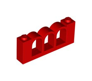 LEGO Červená Plot 1 x 6 x 2 (30077)