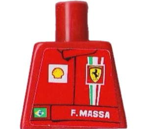 레고 빨간색 Ferrari F. Massa 팔이 없는 몸통 (973)