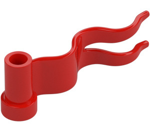 LEGO Rosso Bandiera 1 x 4 Streamer con onda destra (4495)