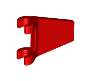 LEGO Rood Vlag 2 x 2 Angled met uitlopende rand (80324)