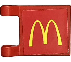 LEGO rot Flagge 2 x 2 mit McDonald's Stickers ohne ausgestellten Rand (2335)