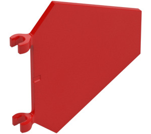 LEGO Red Flag 5 x 6 Hexagonal with Thick Clips (17979 / 53913)