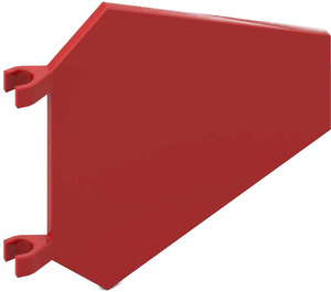 LEGO Red Flag 5 x 6 Hexagonal with Thin Clips (51000)