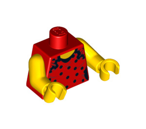 LEGO Red Flamenco Dancer Torso with Yellow Arms and Yellow Hands (973 / 88585)