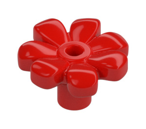 LEGO Red Flower with Squared Petals (without Reinforcement) (4367 / 32606)